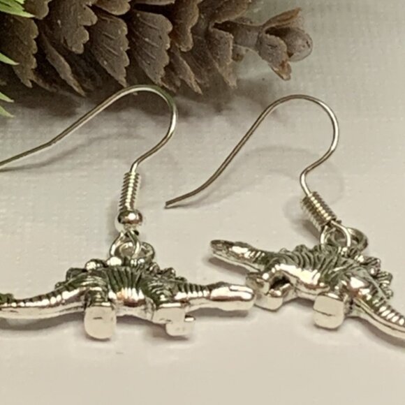 Dinosaur Earring, Dinosaur Lover, Dinosaur Jewelry, Gift Idea, - Picture 4 of 9